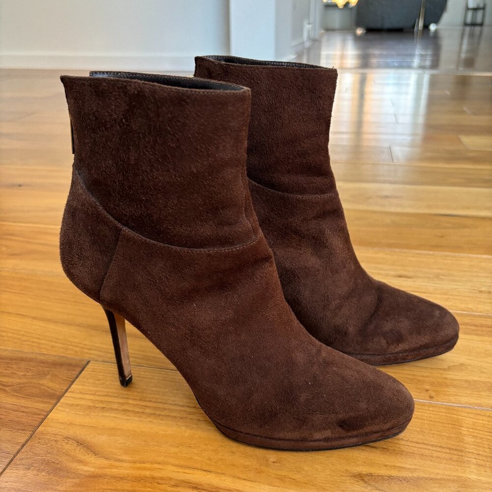 Jimmy Choo Chocolate Suede Ankle Boots